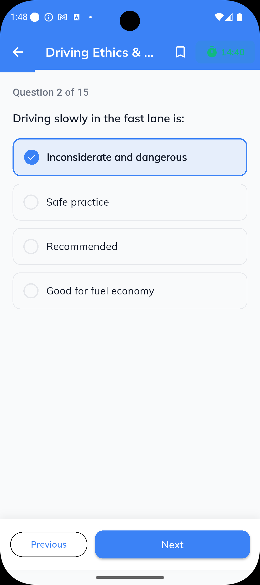 Quiz Interface